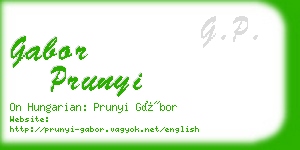 gabor prunyi business card